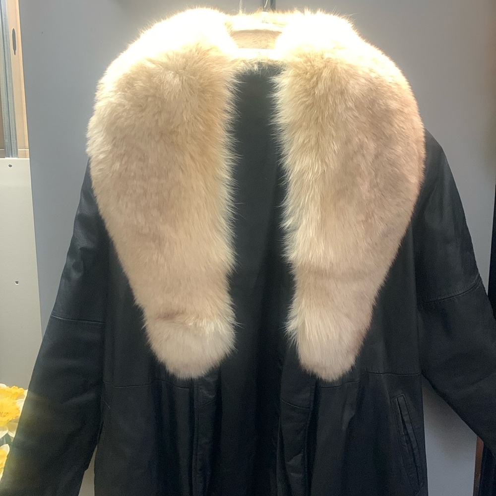 Women’s Leather and Fox Fur coat